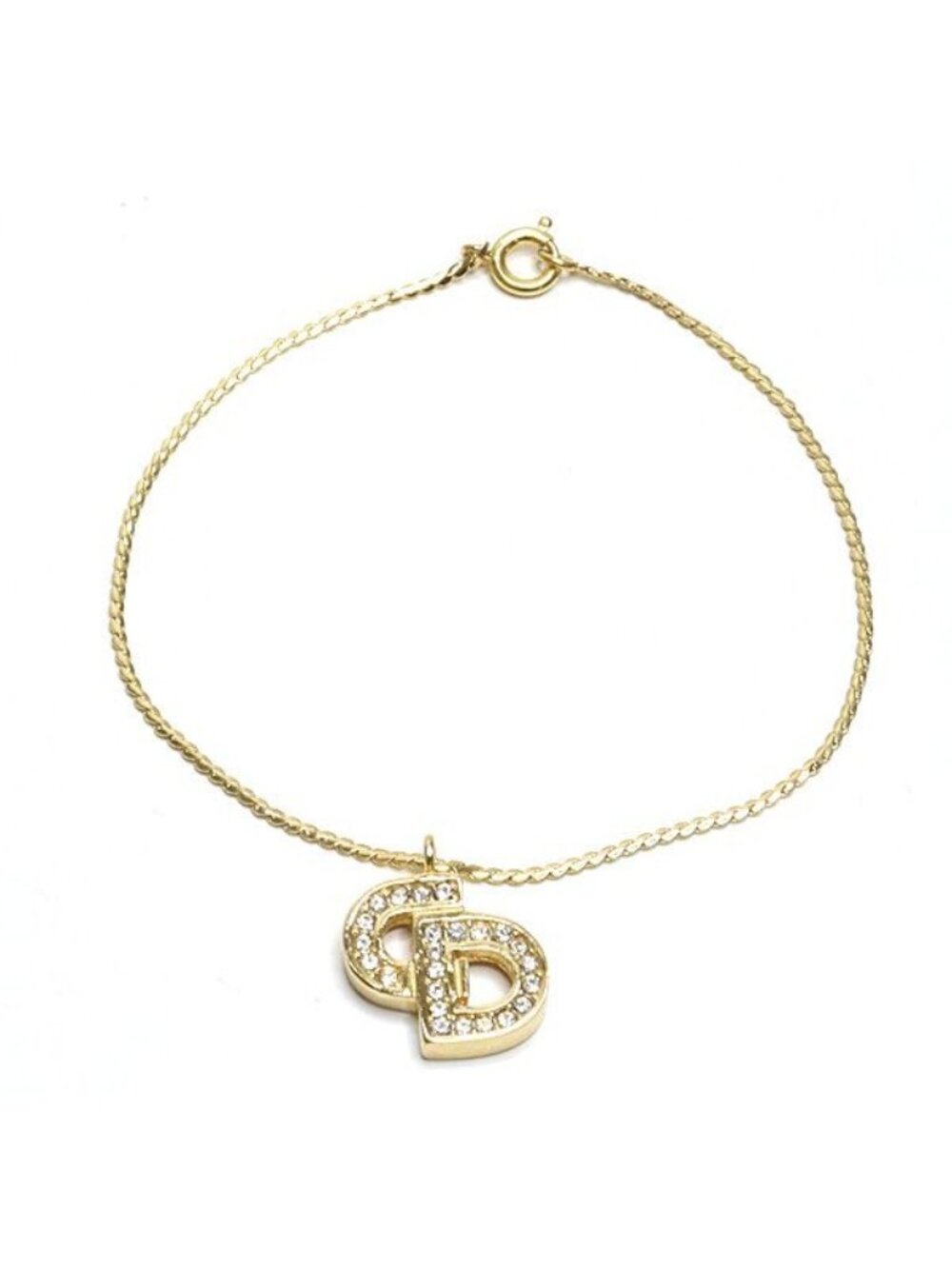 Dior CD Logo Bracelet Metal Gold